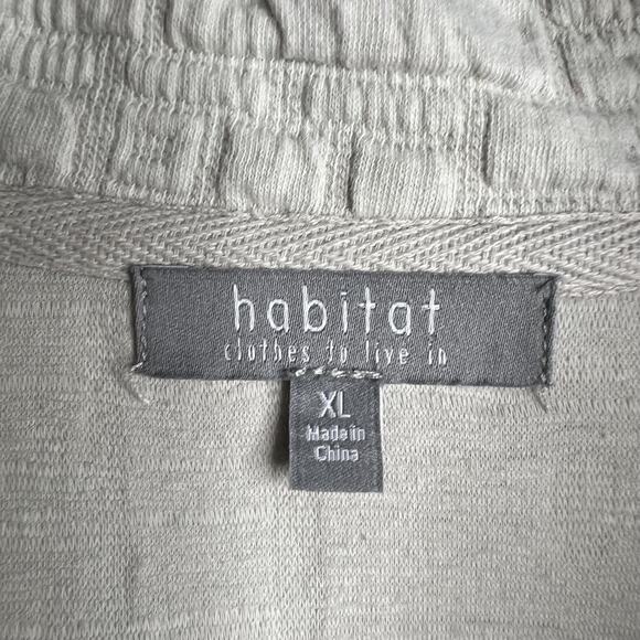 Habitat Jacket Womens XL Cream Textured Pucker  Collared Snap Buttons Pockets - Picture 3 of 13